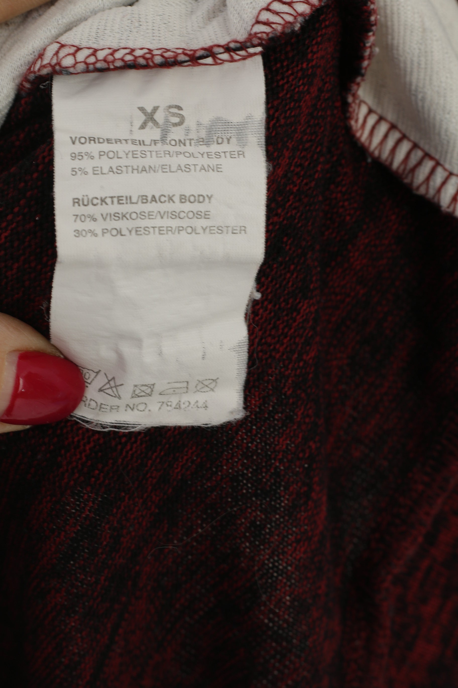 Blind Date Casual Women XS Jumper Maroon Graphic New York Hooded Top