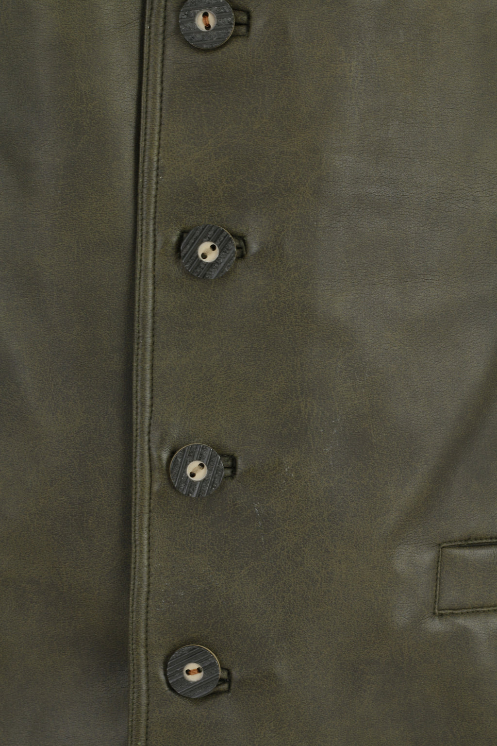 Burcardi Classic Mens L Vest Vert Cuir Imitation Léger Bodywarmer