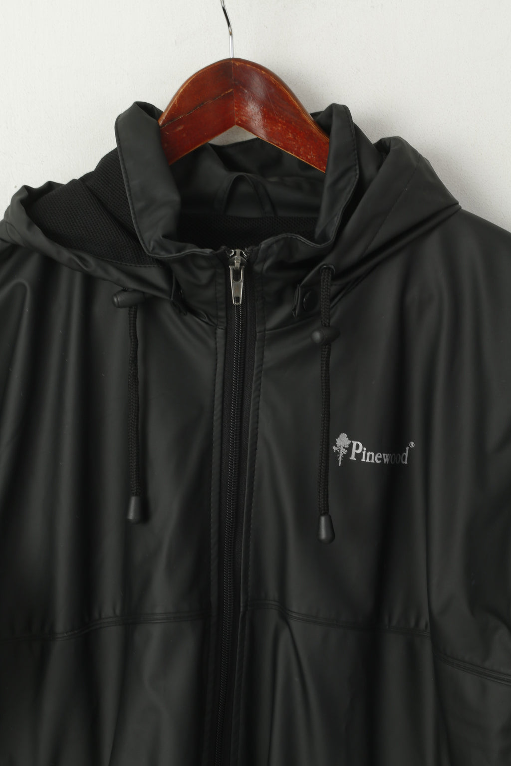 Pinewood Men 176 XS Veste Noir Extérieur Capuche Amovible Doublée En Maille Haut De Montagne