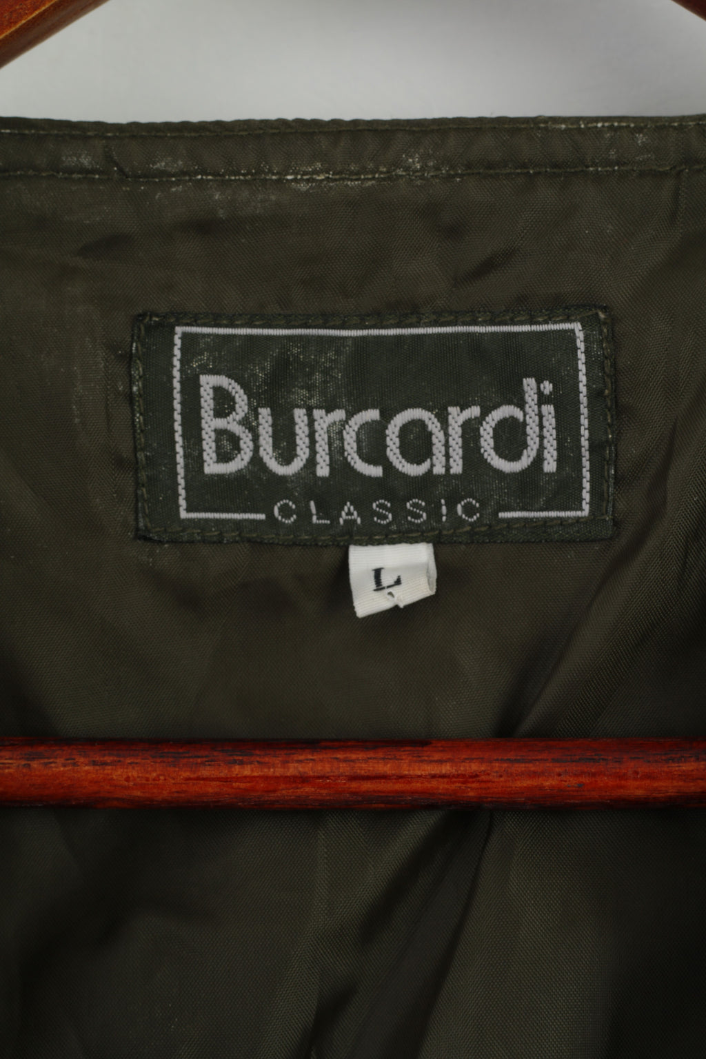 Burcardi Classic Mens L Vest Vert Cuir Imitation Léger Bodywarmer