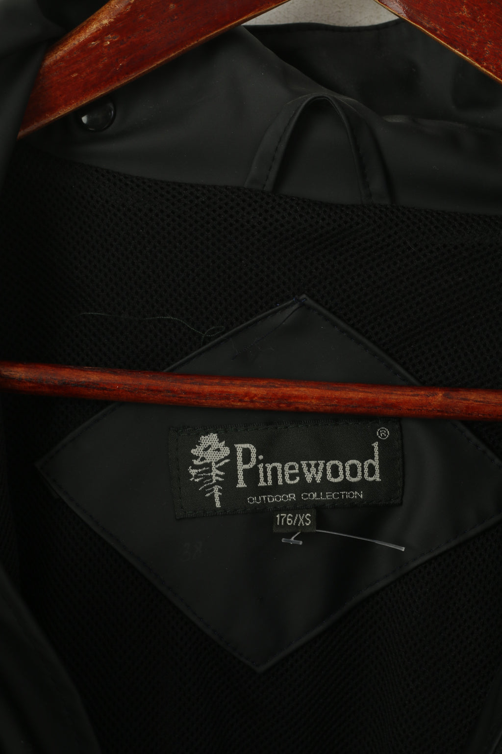 Pinewood Men 176 XS Veste Noir Extérieur Capuche Amovible Doublée En Maille Haut De Montagne