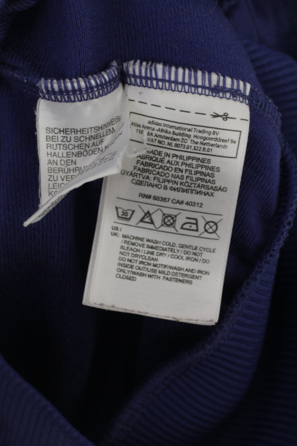 Felpa Adidas da donna 34 XS viola retrò lucida con cerniera intera Activewear Track Top