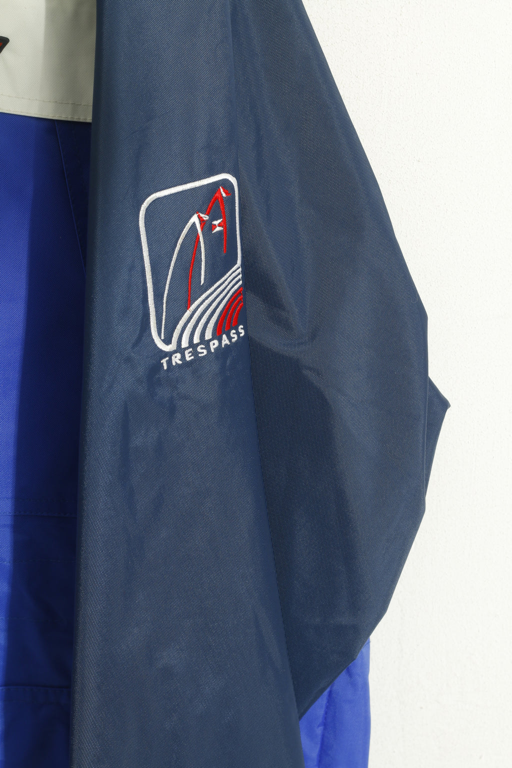 Trespass Hommes M Veste Bleu Nylon Voile Extérieur Capuche Cachée Imperméable Extérieur Haut