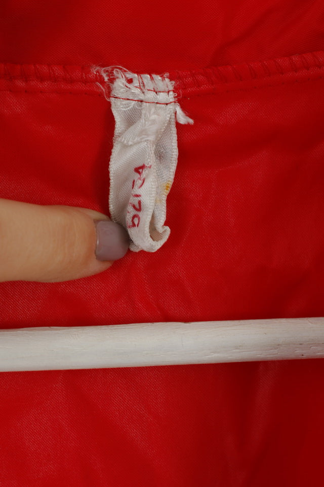 Giacca antipioggia da uomo Rea 52/54 L, parte superiore con cappuccio nascosto impermeabile in nylon rosso