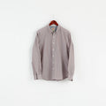 Levi's Mens L Casual Shirt Blue Red Striped Cotton Standard Fit Long Sleeve