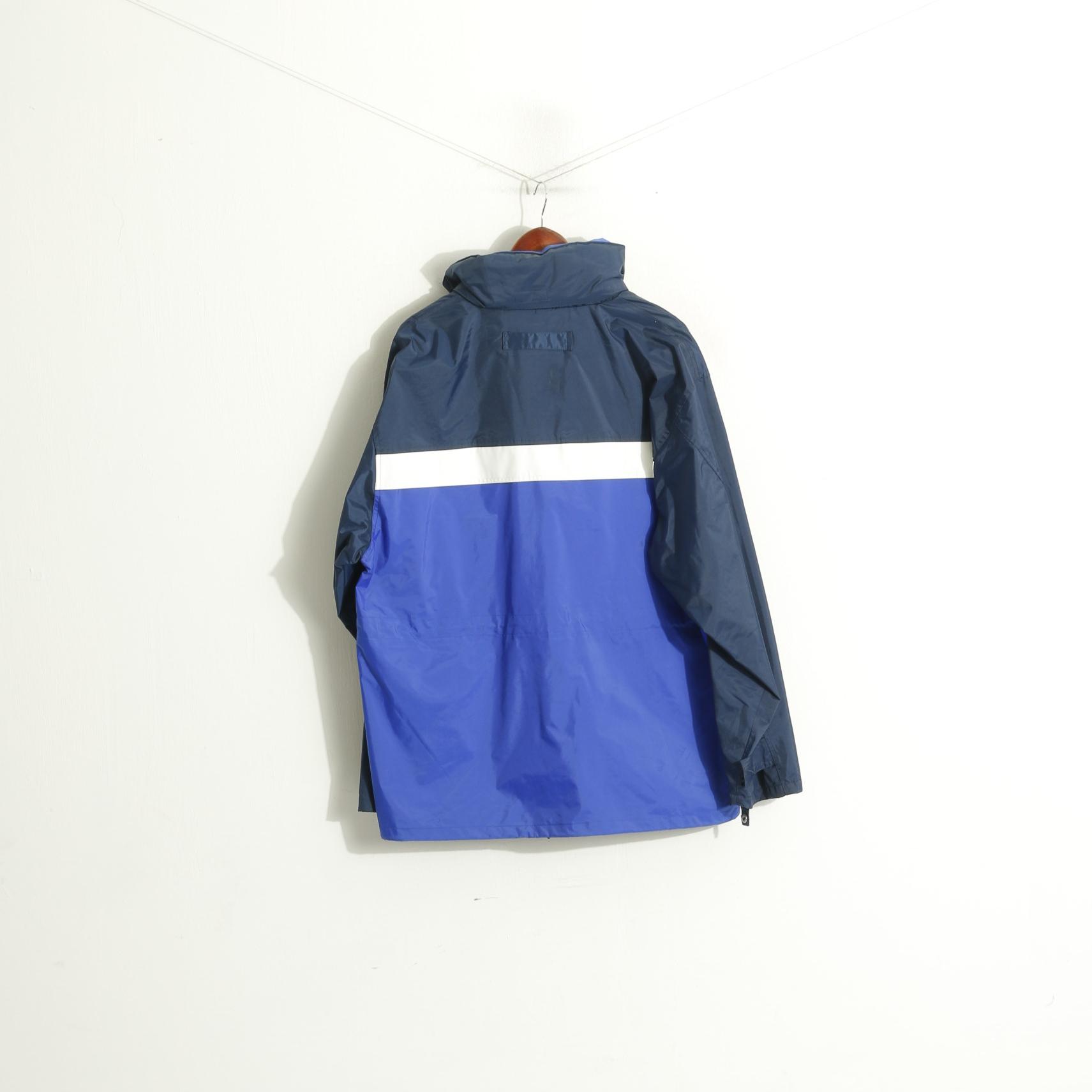 Trespass Hommes M Veste Bleu Nylon Voile Extérieur Capuche Cachée Imperméable Extérieur Haut