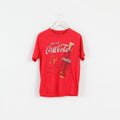 George Coca Cola Mens M T-Shirt Red Cotton Blend Classic Top Crew Neck