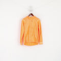 Adidas Running Femme L Veste Néon Orange Léger Zip Up Activewear Top