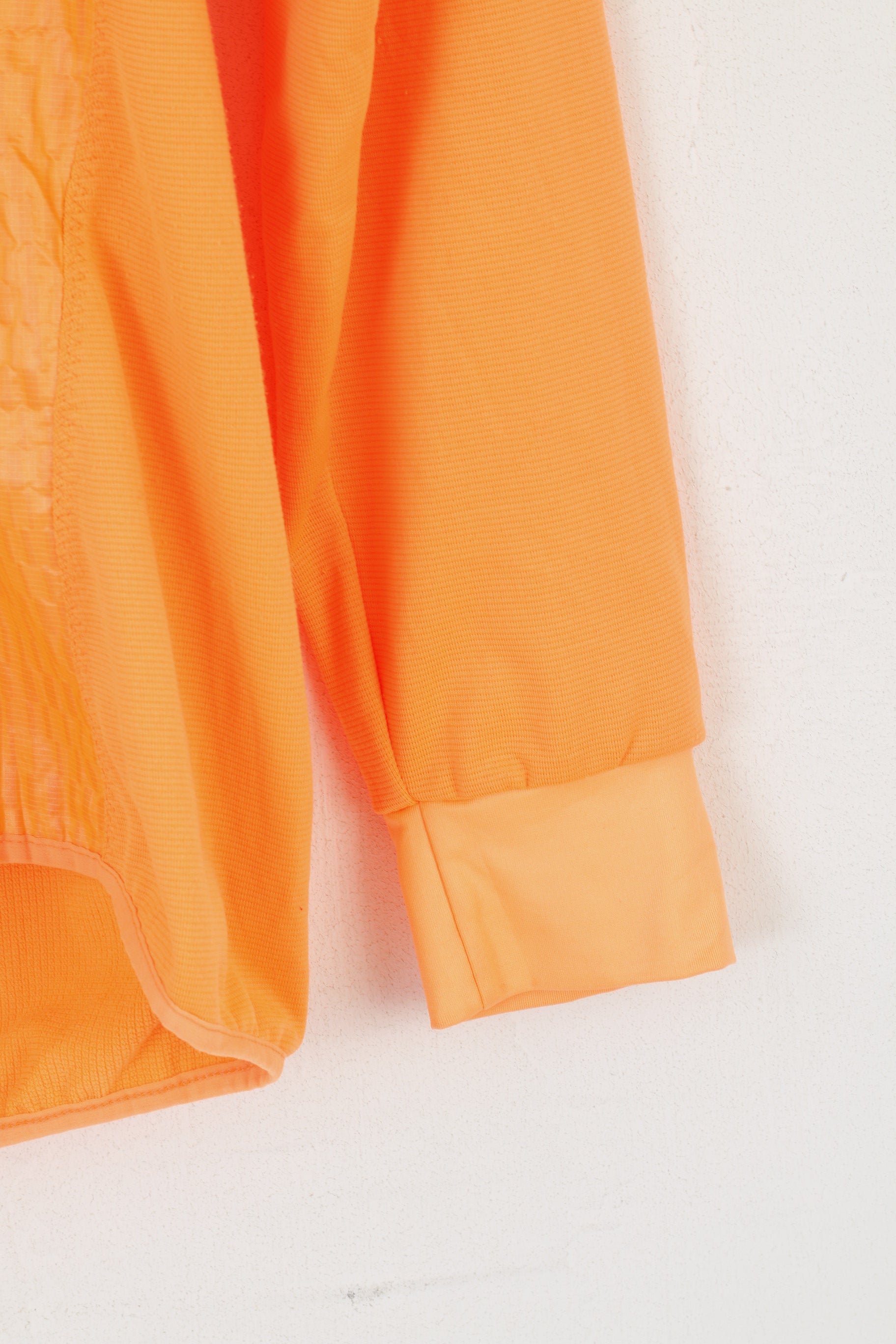 Adidas Running Femme L Veste Néon Orange Léger Zip Up Activewear Top