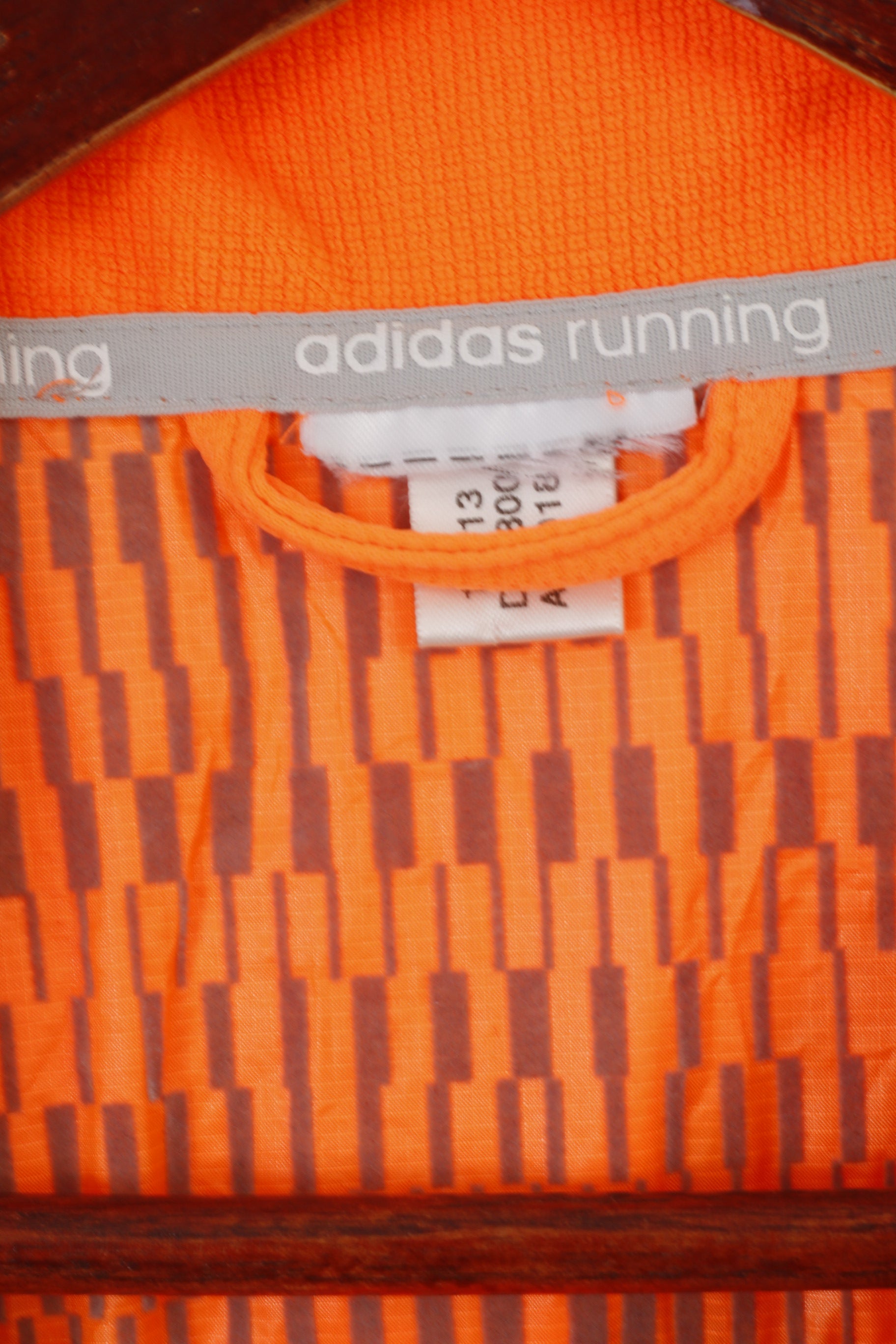 Adidas Running Femme L Veste Néon Orange Léger Zip Up Activewear Top