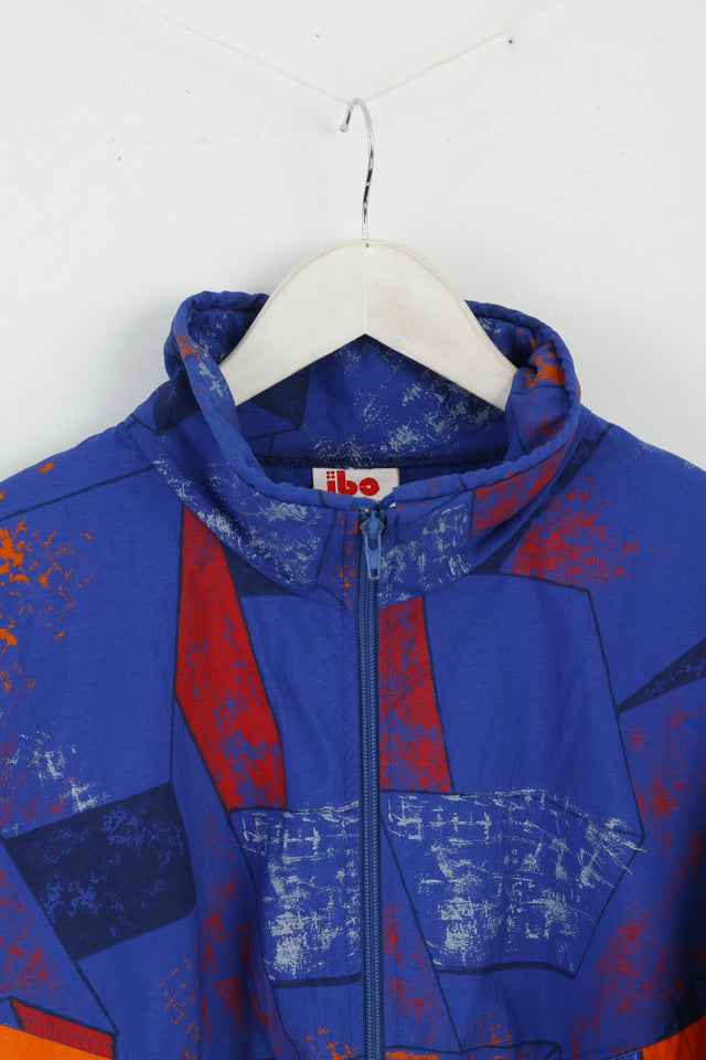 Ibo Design Mens L Jacket Navy Blue Lightweight Tactel Nylon Full Zipper Unisex Top