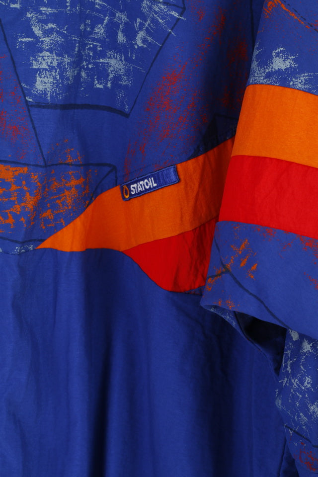 Ibo Design Mens L Jacket Navy Blue Lightweight Tactel Nylon Full Zipper Unisex Top