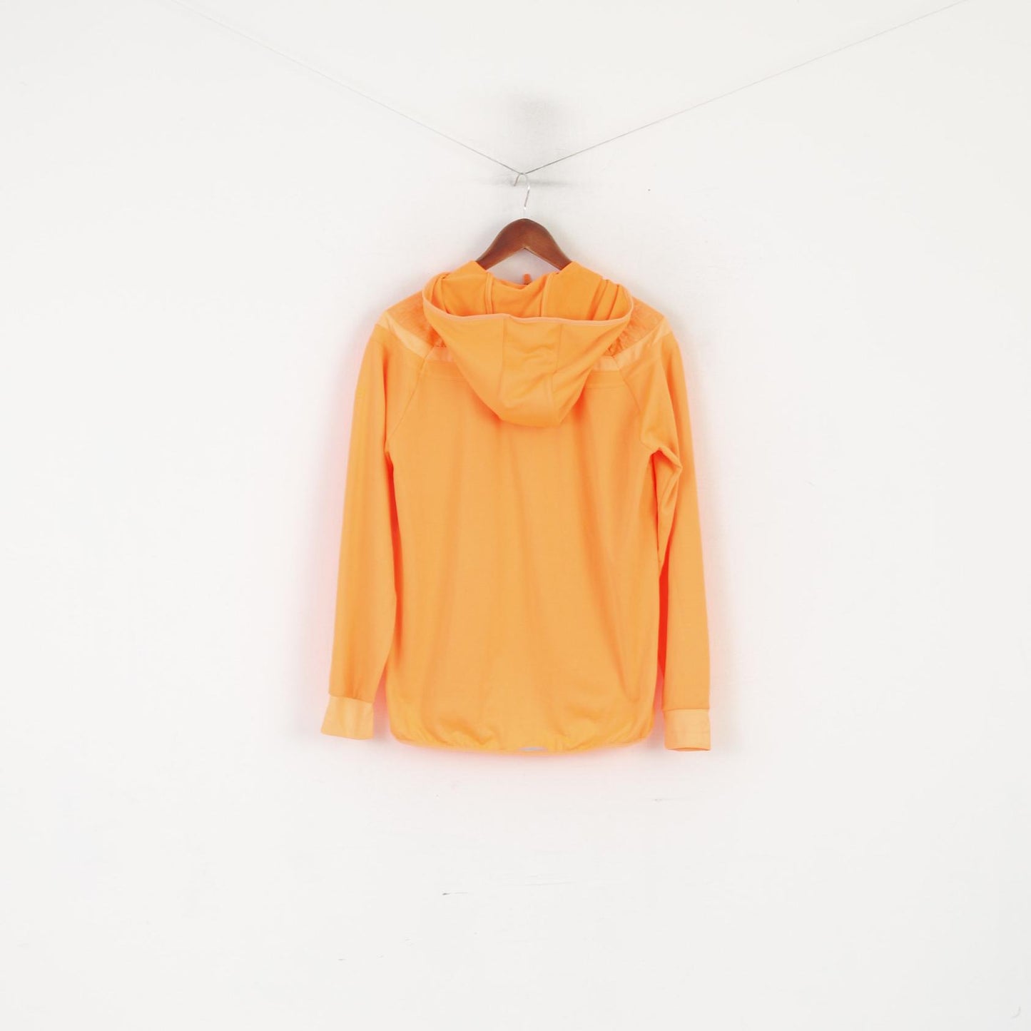 Adidas Running Donna L Giacca Neon Orange Leggera Zip Up Activewear Top