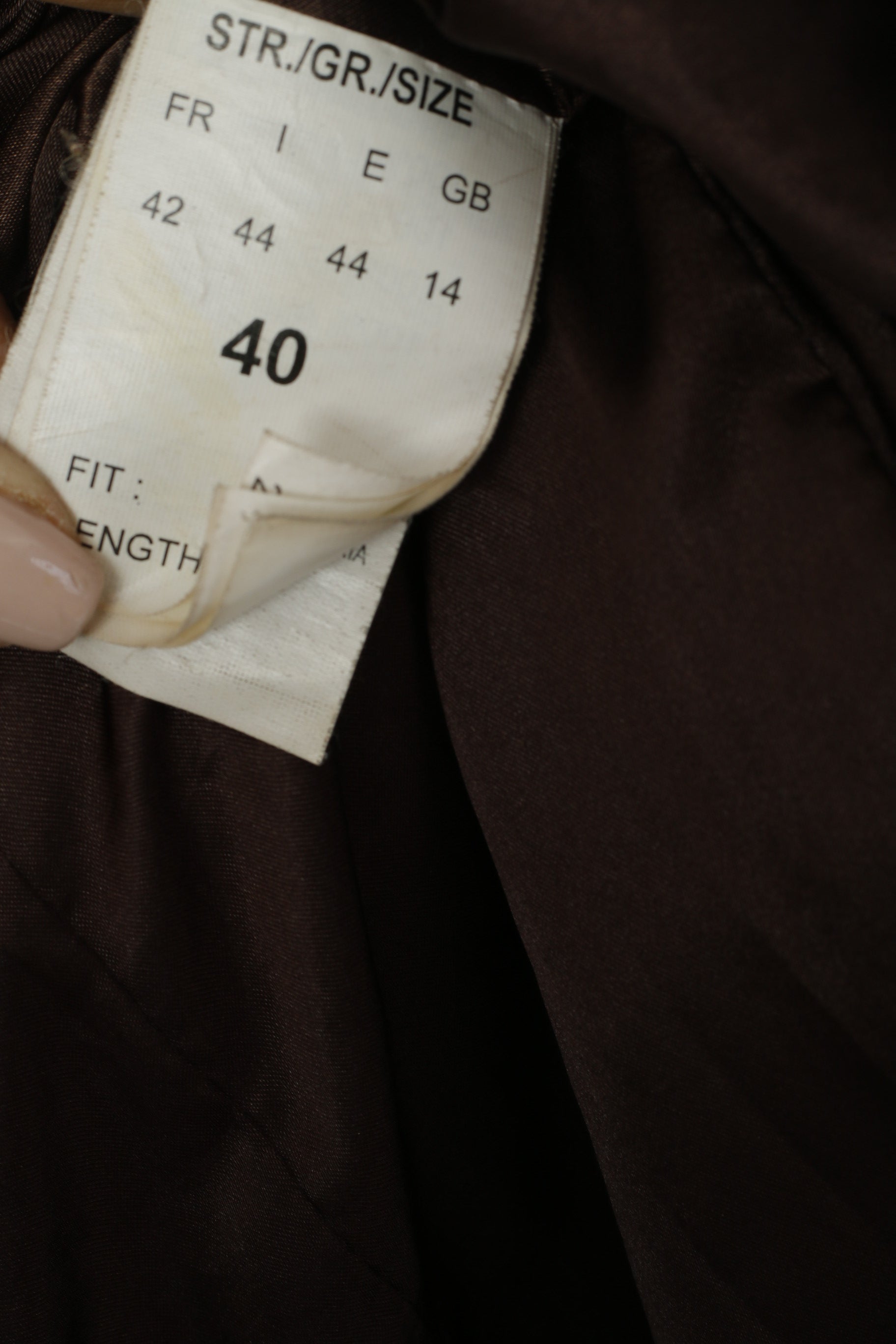 Giacca Brandtex da donna 14 40 M. Top vintage monopetto in morbida pelle marrone