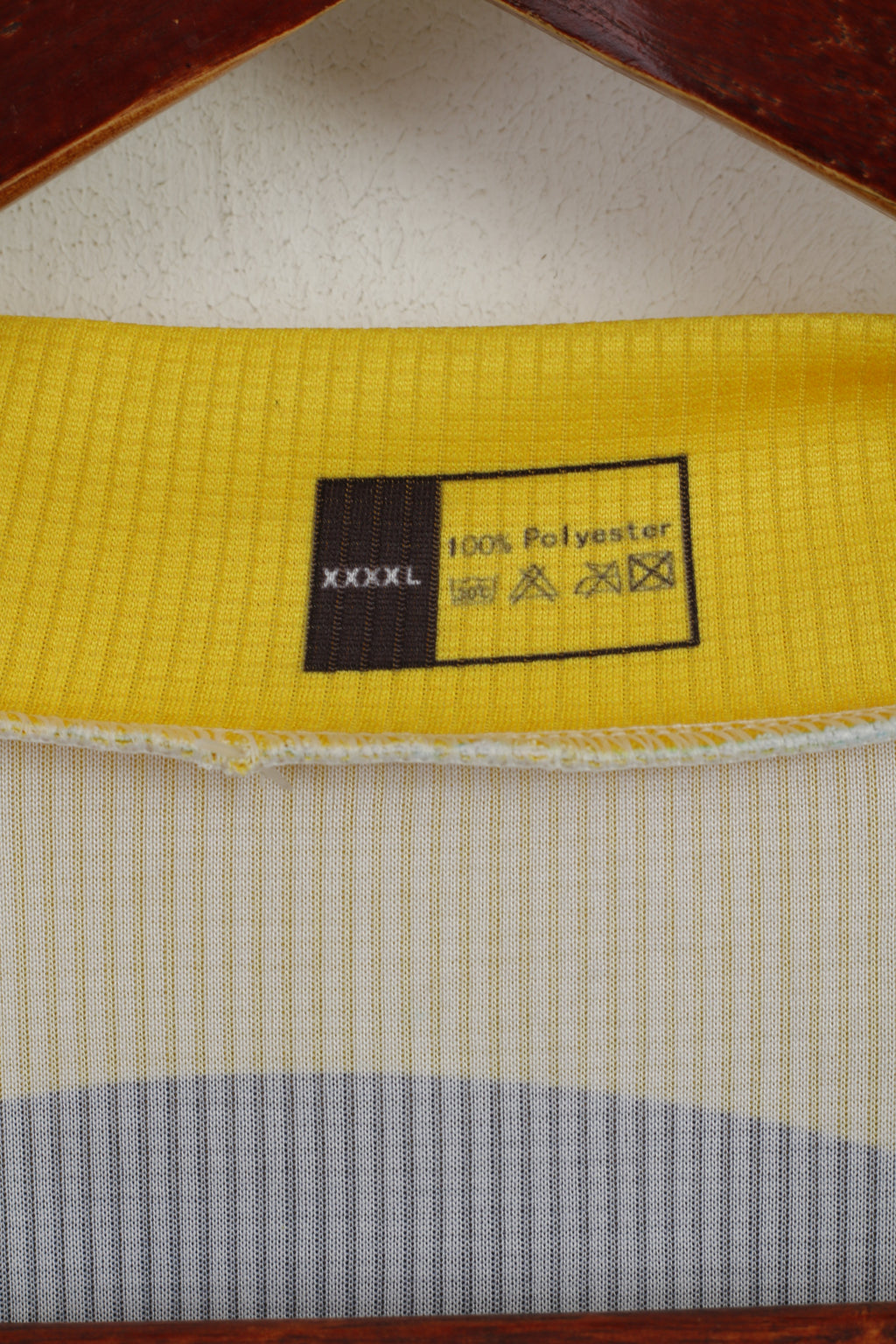 Castelli Men 4XL (XXL) Cycling Shirt Yellow Black Race Bike Full Zipper Jersey Top