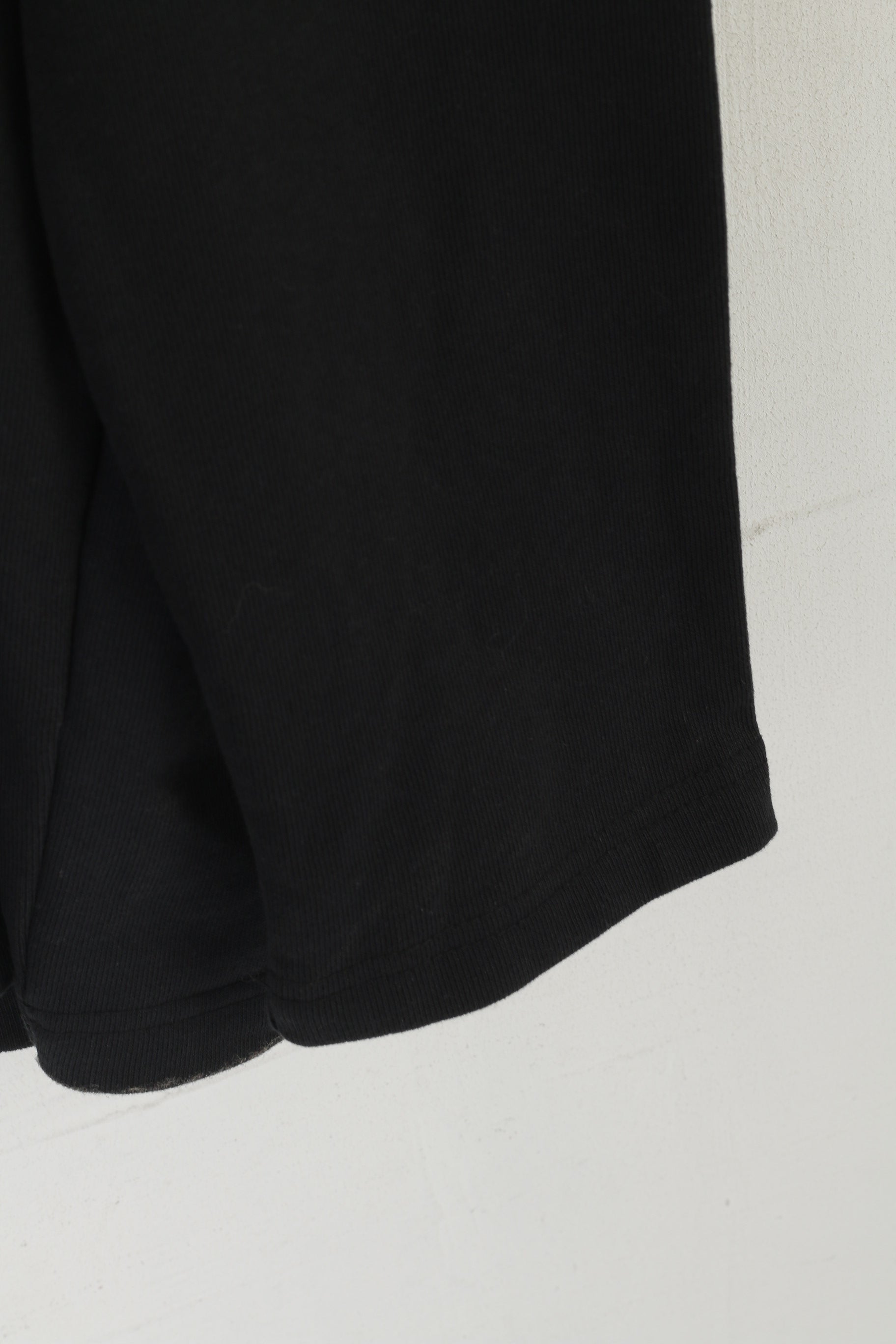 Nike Men L Swetashirt Black Cotton Logo Turtle Neck Oversize Sportswear Top