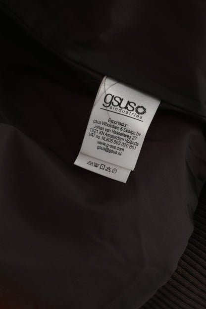 Giacca Gsus Sindustries da donna M, parte superiore impermeabile imbottita in nylon arancione con cerniera completa