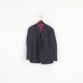 Daniel Grahame Hommes 46 56 Blazer Marine Épaulettes Veste Simple Boutonnage