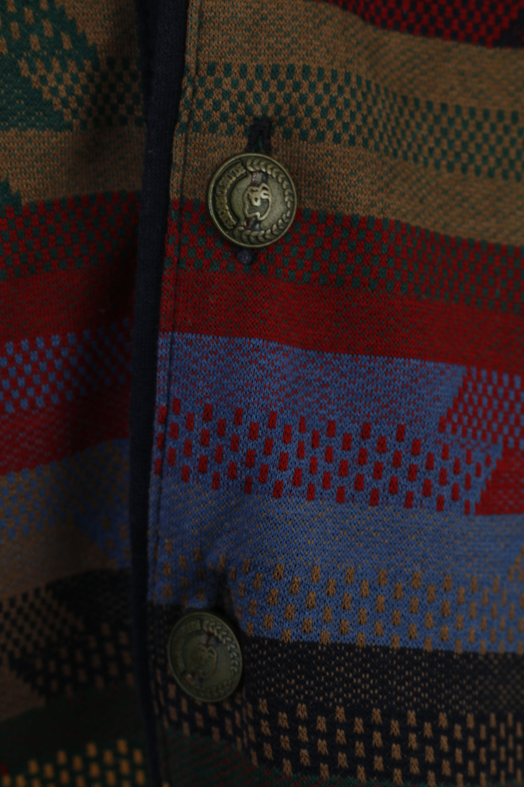 Blue Drake Dept Men XXL Polo Shirt Multicoloured Cotton Made in Italy Vintage Top