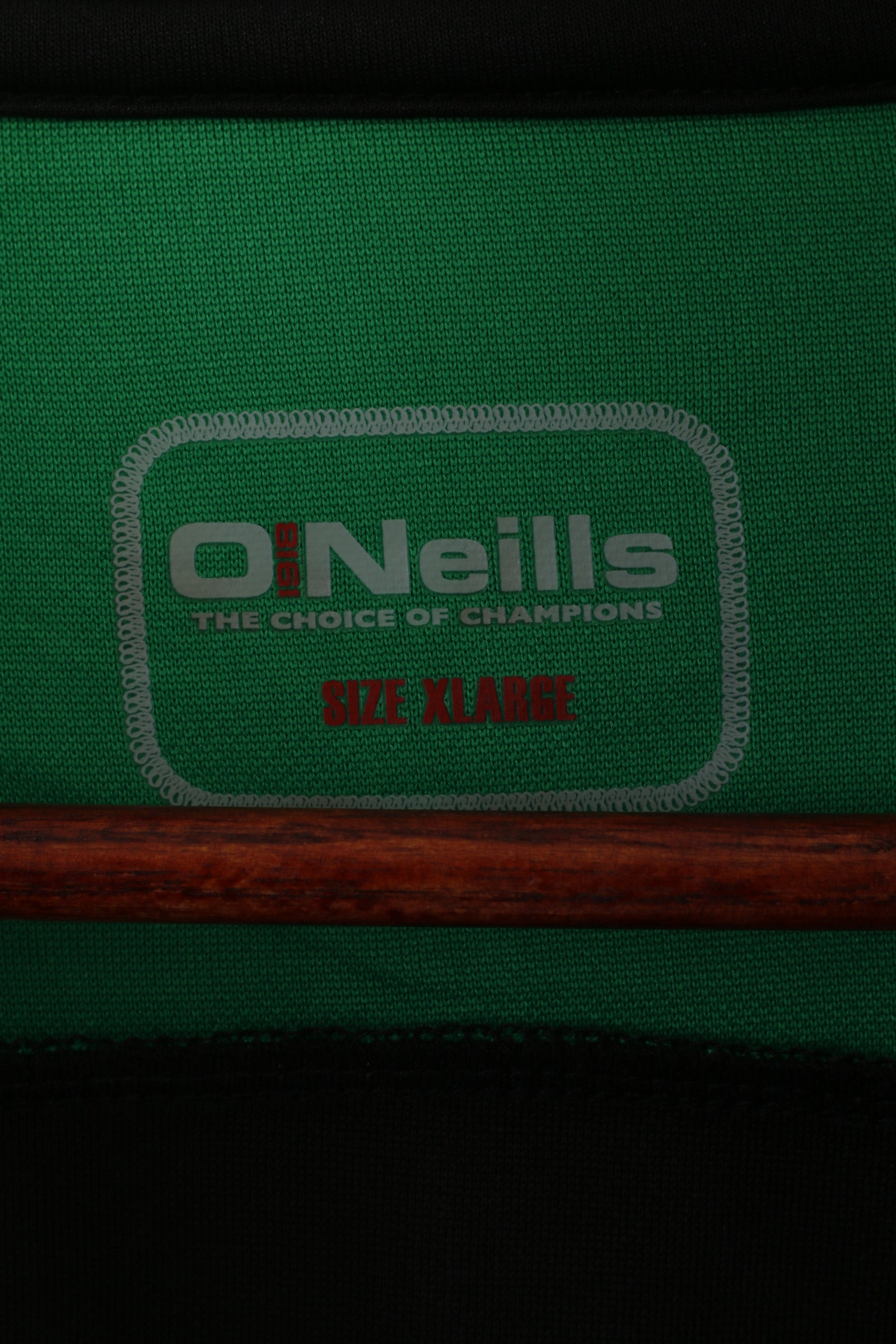 O' Neills Men XL Sweatshirt Green Lourdes Celtic Football Club Zip Neck Sport Top