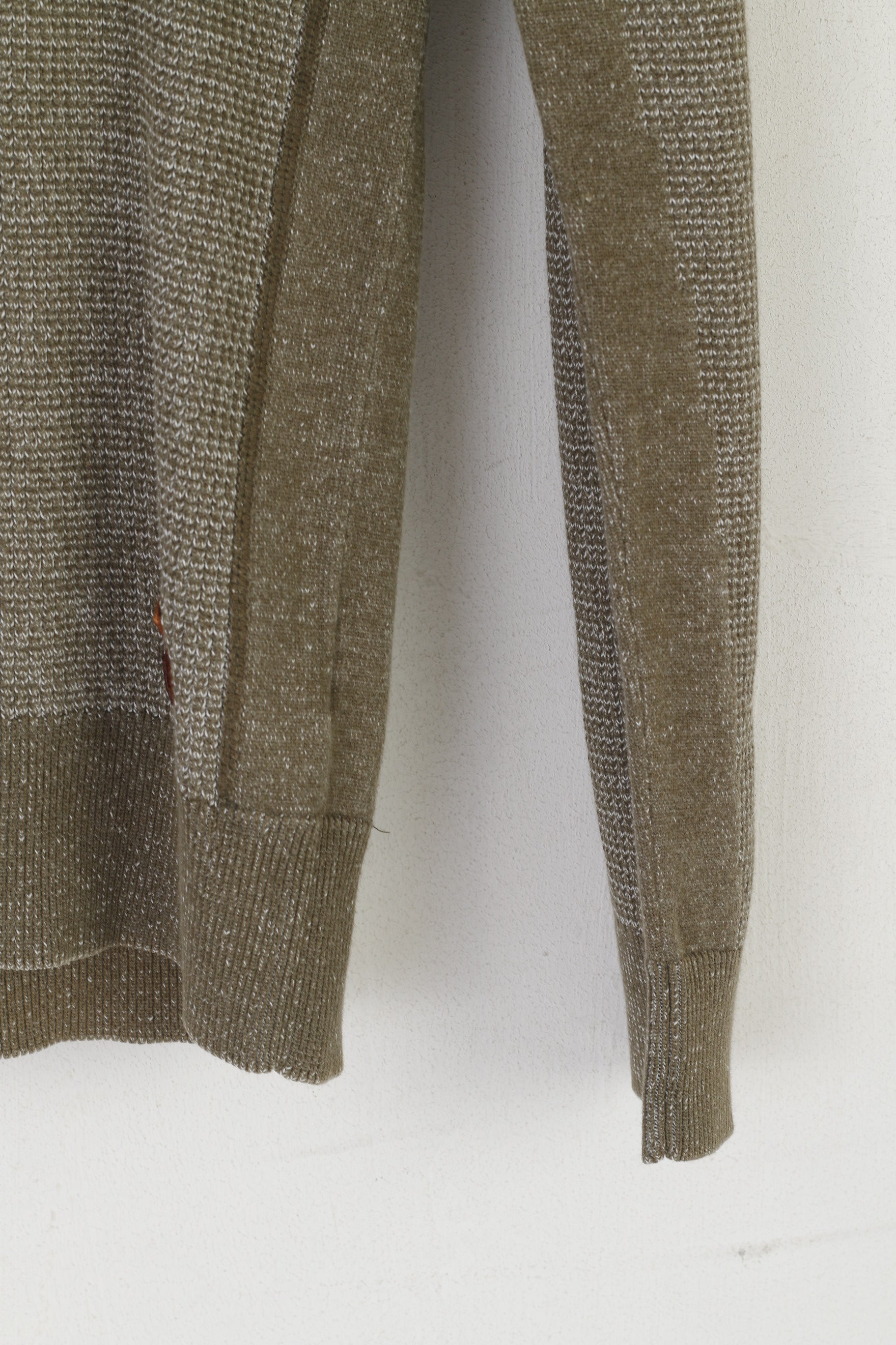Chasin Men M Jumper Green Cotton Classic Unseen Style Crew Neck Pocket Sweater