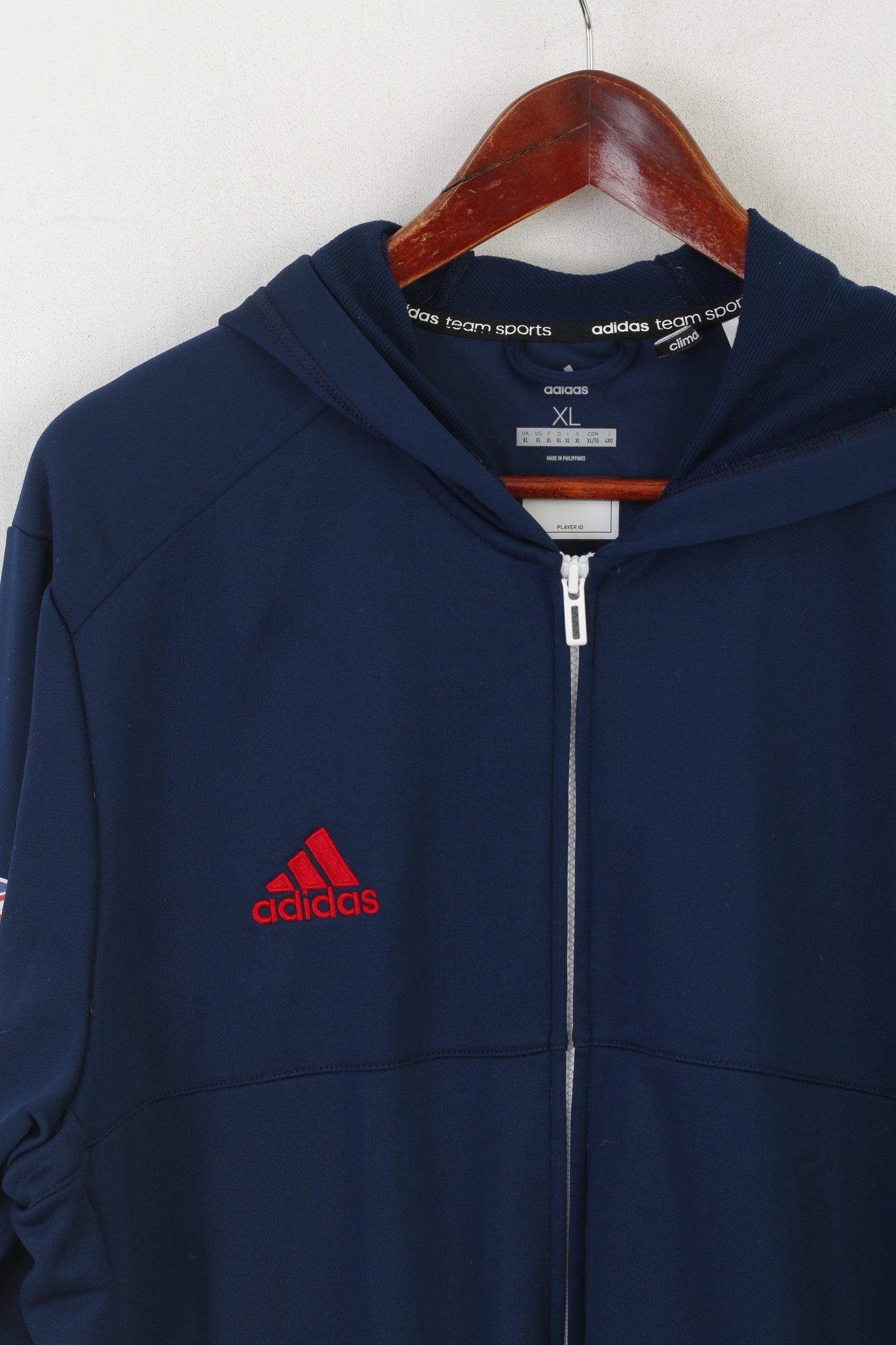 Adidas Team Men XL Sweatshirt Navy Climalite LTA Tennis For Britain Sport Track Top