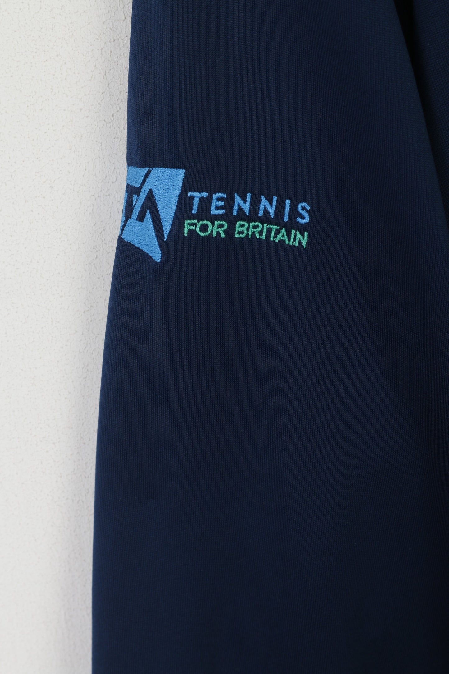 Felpa Adidas Team Men XL Navy Climalite LTA Tennis per la Gran Bretagna Sport Track Top