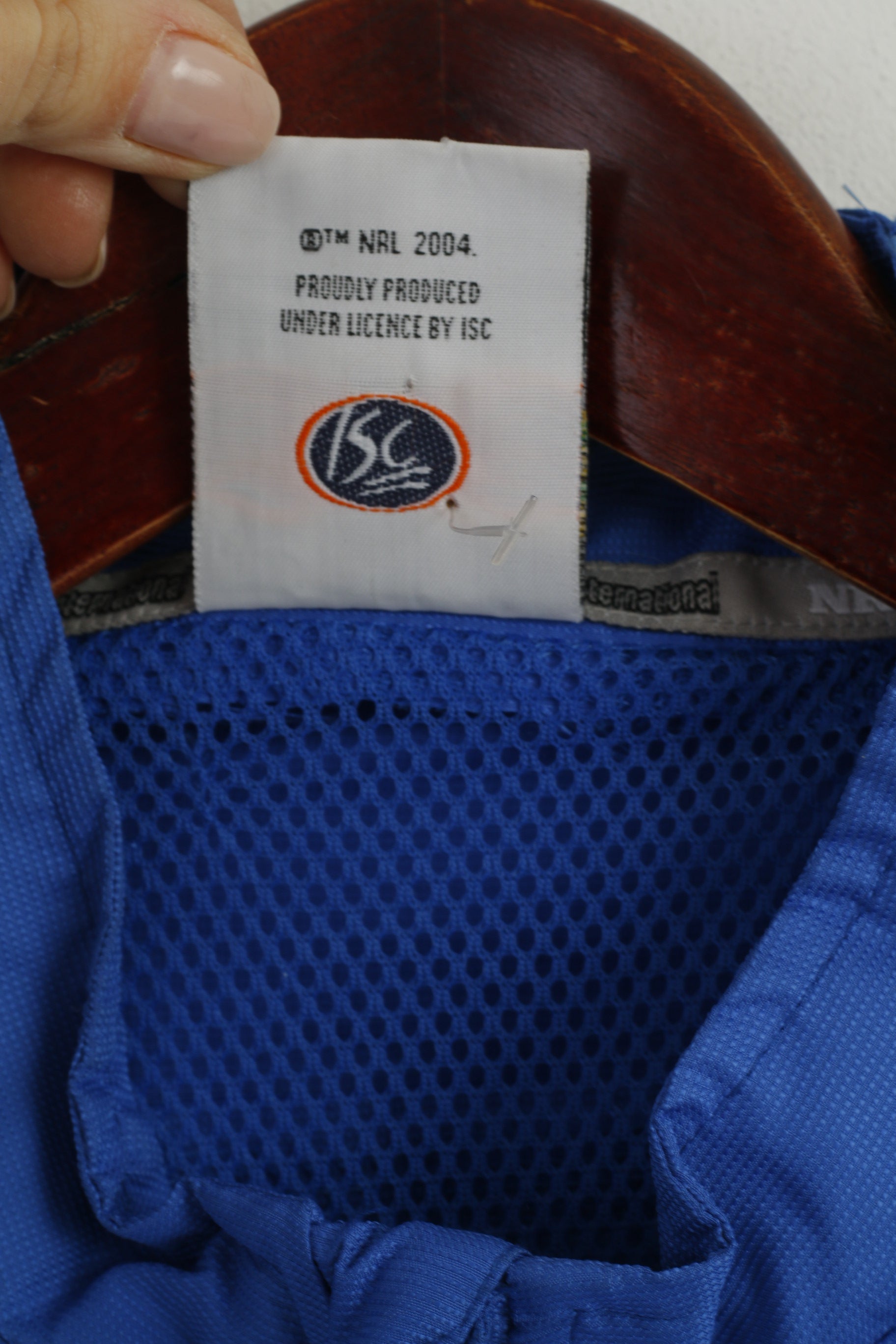 NRL Team International Youth 14 Age Jacket Blue Bulldogs Rugby Zip Up Sport Top