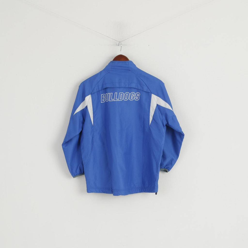 NRL Team International Youth 14 Age Jacket Blue Bulldogs Rugby Zip Up Sport Top