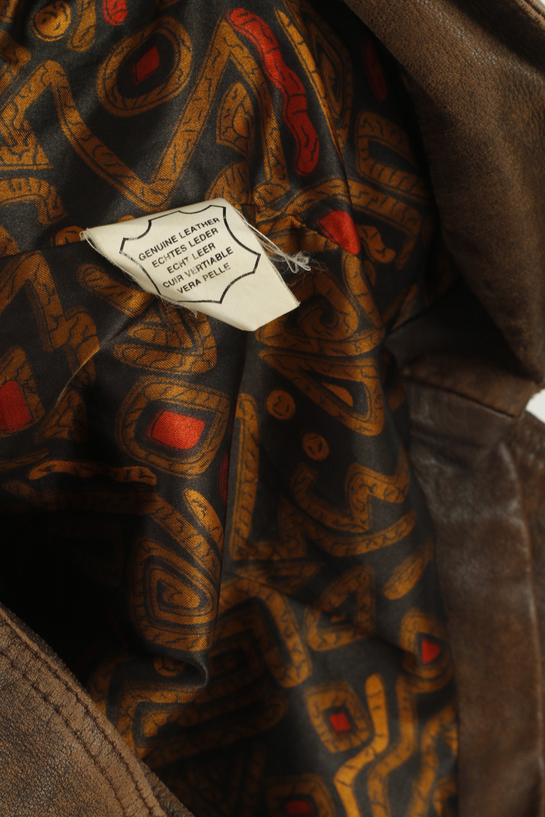 Jazz by Norcon Giacca da donna 36 M in pelle marrone vintage oversize retrò