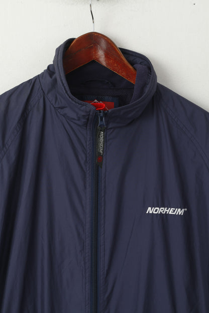 Norheim Men M Jacket Navy Lightweight Zip Up Mountain Hiking Sportswear Top