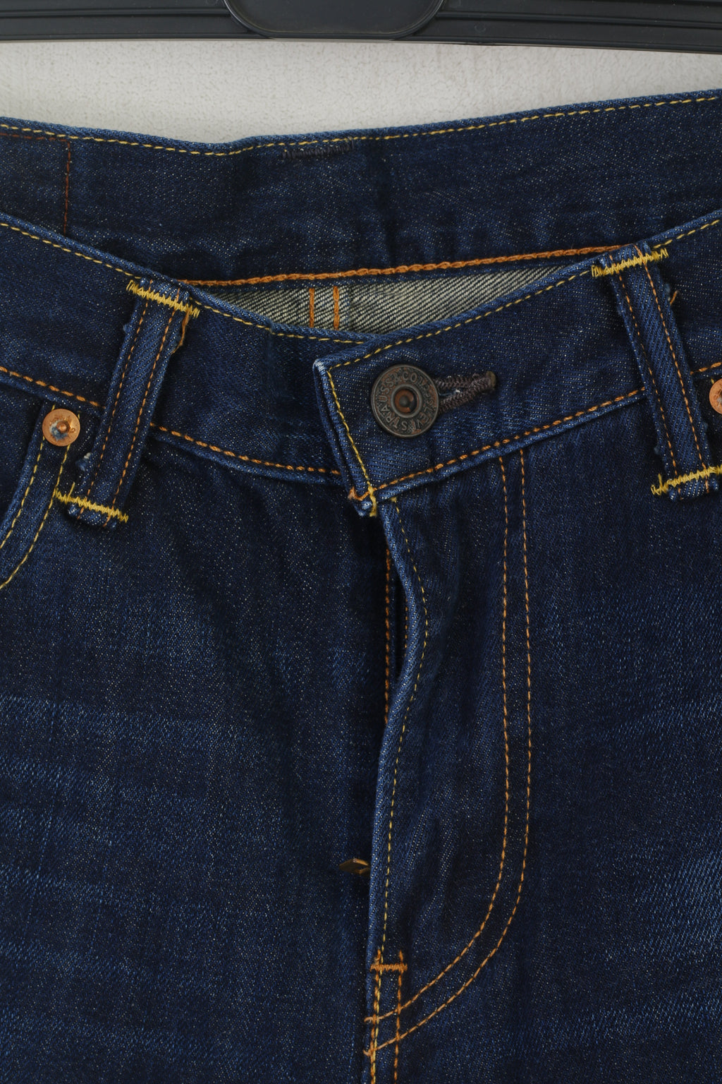 Levi's Men 31 Jeans Pantalon Bleu Marine Denim 502 Vintage Droit Classique Japon Pantalon