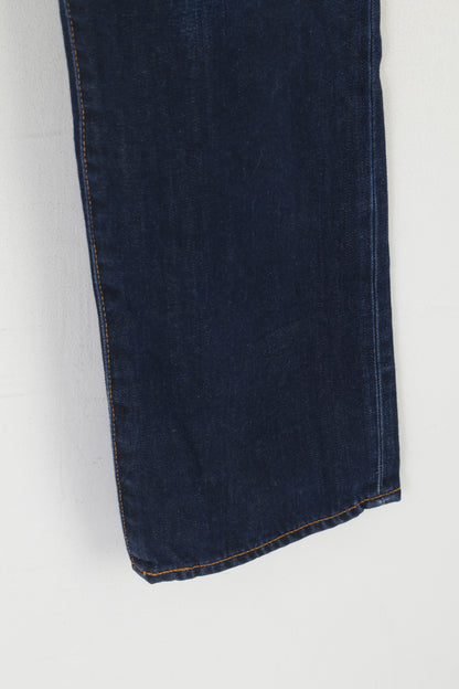 Levi's Men 31 Jeans Trousers Navy Denim 502 Vintage Straight Classic Japan Pants