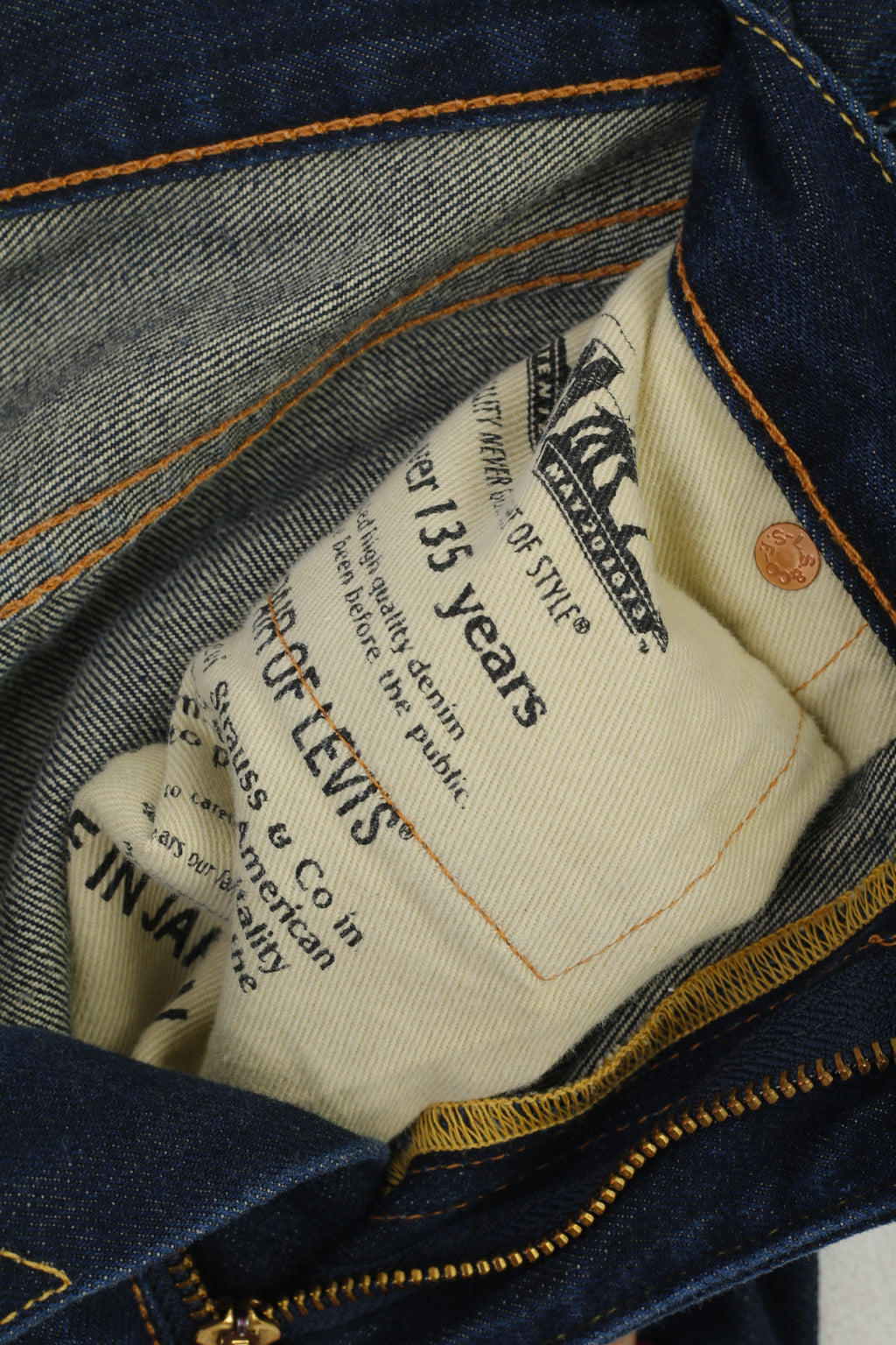 Levi's Men 31 Jeans Pantalon Bleu Marine Denim 502 Vintage Droit Classique Japon Pantalon