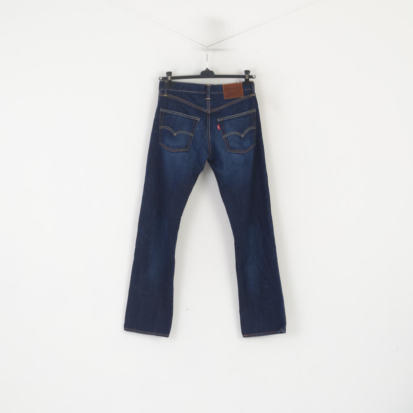 Levi's Men 31 Jeans Pantalon Bleu Marine Denim 502 Vintage Droit Classique Japon Pantalon