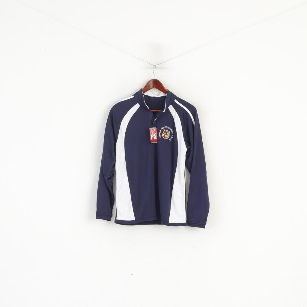 New Akoya Men M Shirt Navy Lincoln Christs Hospital School Jersey Top
