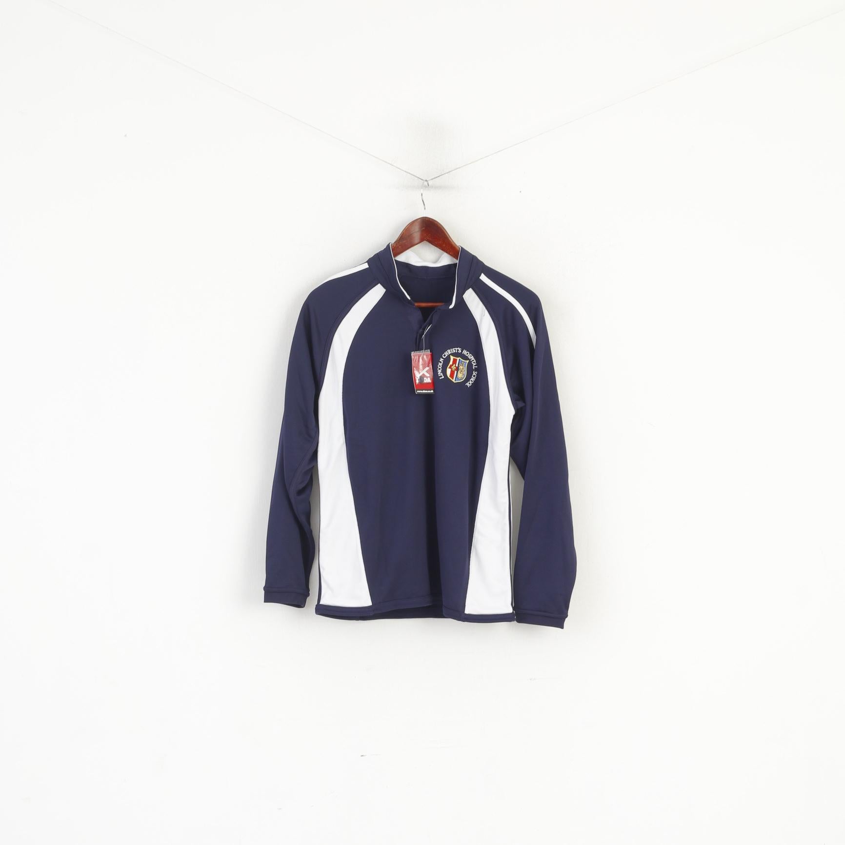 New Akoya Men M Shirt Navy Lincoln Christs Hospital School Jersey Top