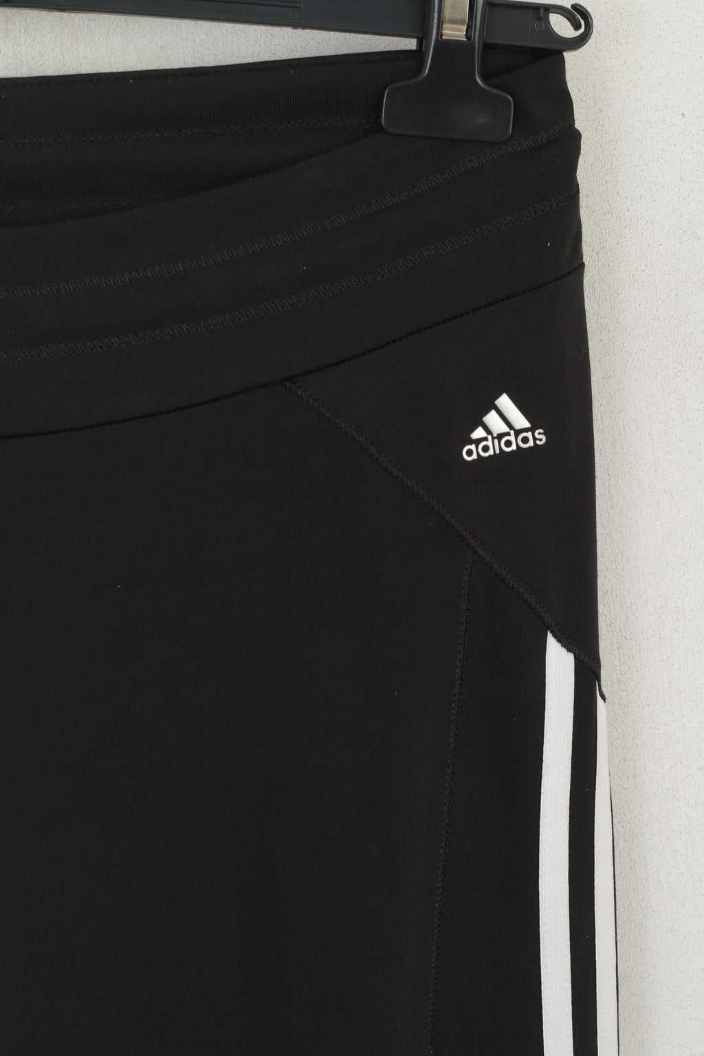 Adidas Donna 12 38 Pantaloni sportivi lunghi Pantaloni sportivi elasticizzati neri lucidi