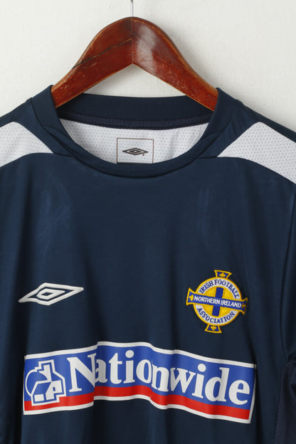 Maglia Umbro da uomo, blu navy, federazione calcistica irlandese, maglia Jeresy, Irlanda del Nord