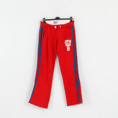 Superdry Pantalon de survêtement L en coton rouge à trois poches pour homme
