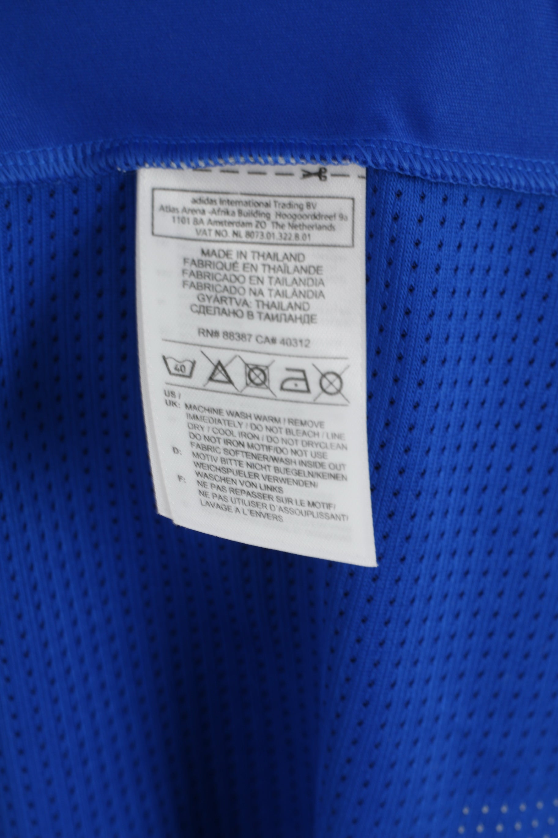 Adidas Team Mens L T-Shirt Bleu Spartans Vintage MURRAY Rugby Top