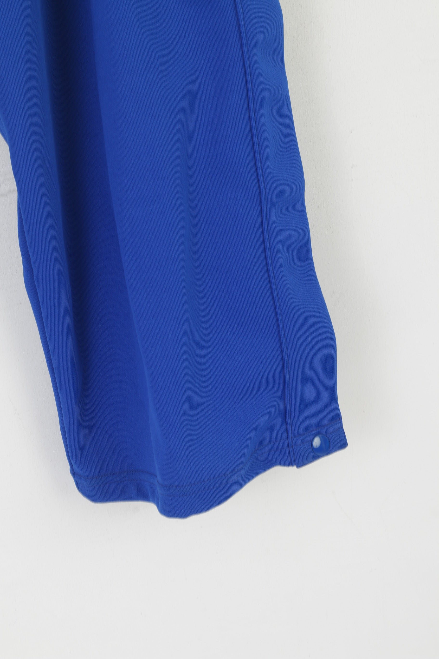 Reebok Hommes 2XL Pantalons de survêtement Bleu Cobalt Polyester Vintage Snap Leg Pantalon Vintage