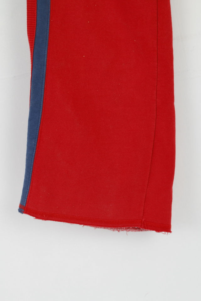 Superdry Pantalon de survêtement L en coton rouge à trois poches pour homme