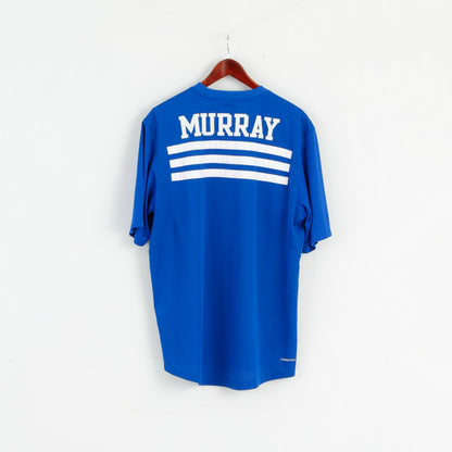 T-shirt Adidas Team da uomo L blu Spartans Vintage MURRAY Rugby Top