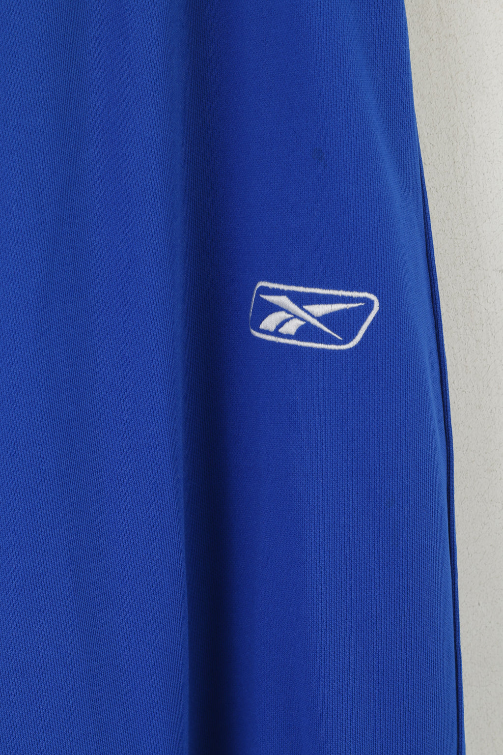 Reebok Hommes 2XL Pantalons de survêtement Bleu Cobalt Polyester Vintage Snap Leg Pantalon Vintage