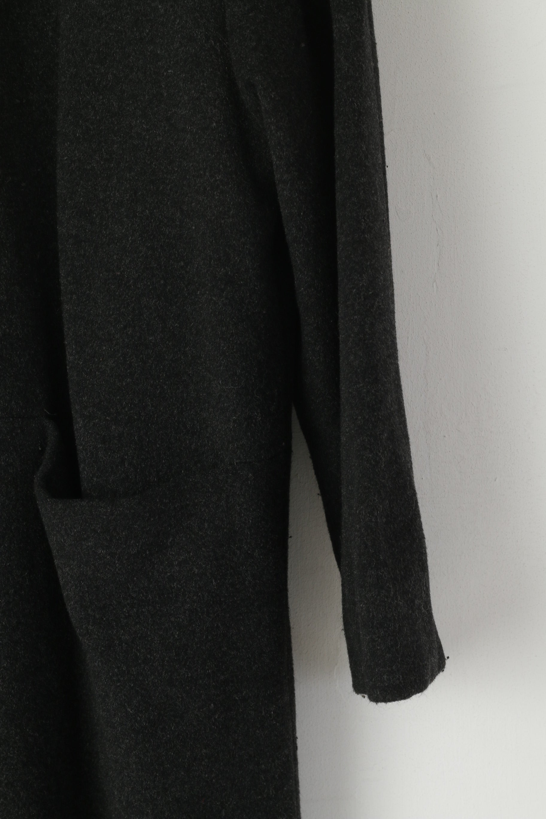 Danwear femmes 12 38 manteau Long gris laine cachemire mélange Vintage haut classique