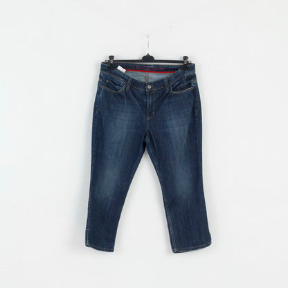 Mac Jeans Pantalon Capri Femme 44 23 Bleu Marine Premium Denim Stretch