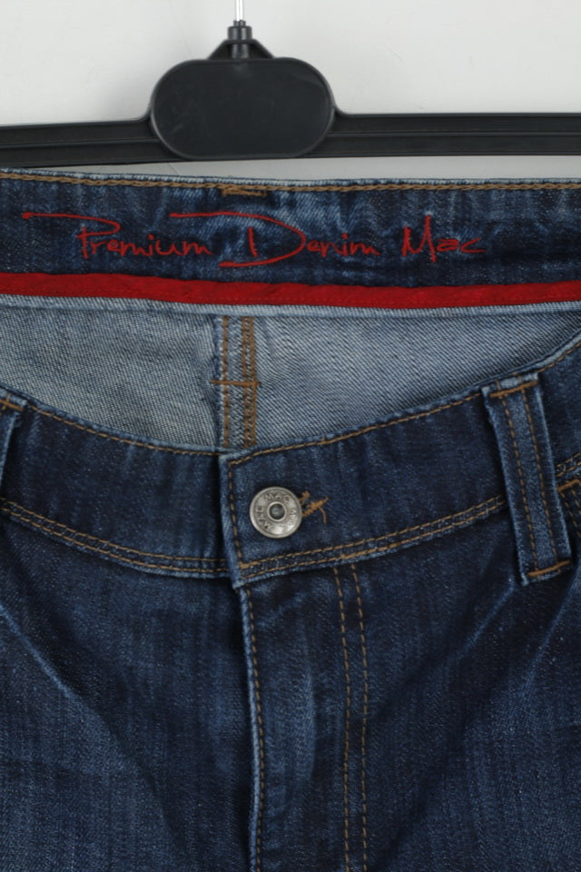 Mac Jeans Womens 44 23 Capri Trousers Navy Premium Denim Stretch Pants