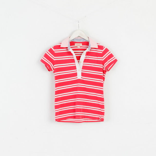 Polo Jeans Company Polo S pour femme en coton rayé rouge