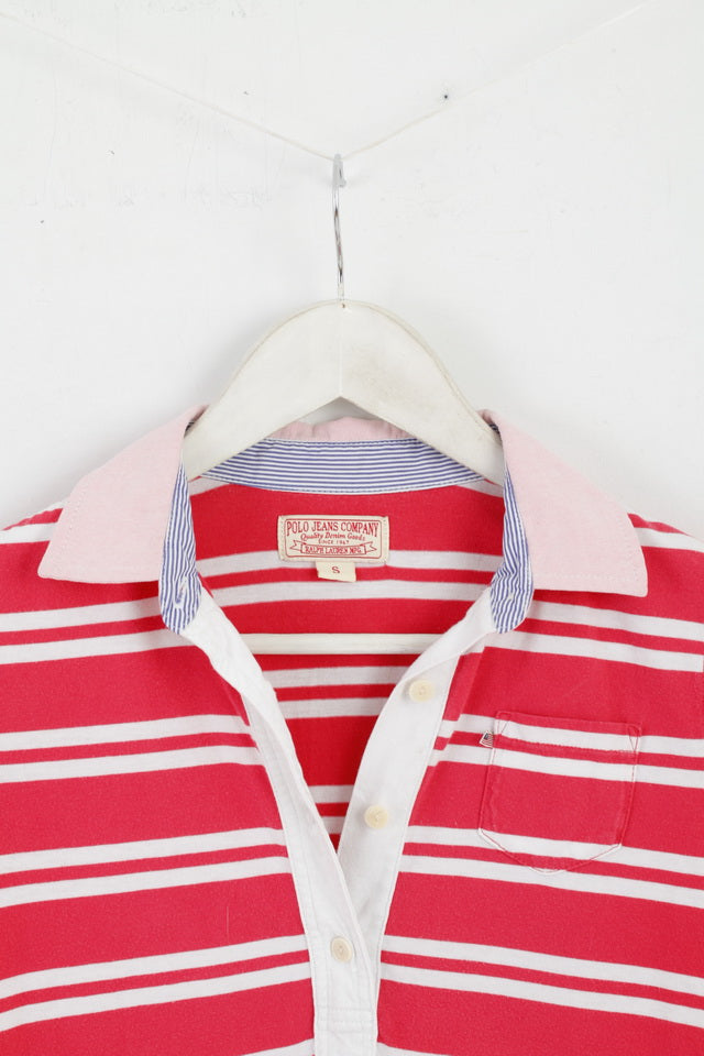 Polo Jeans Company Polo S pour femme en coton rayé rouge